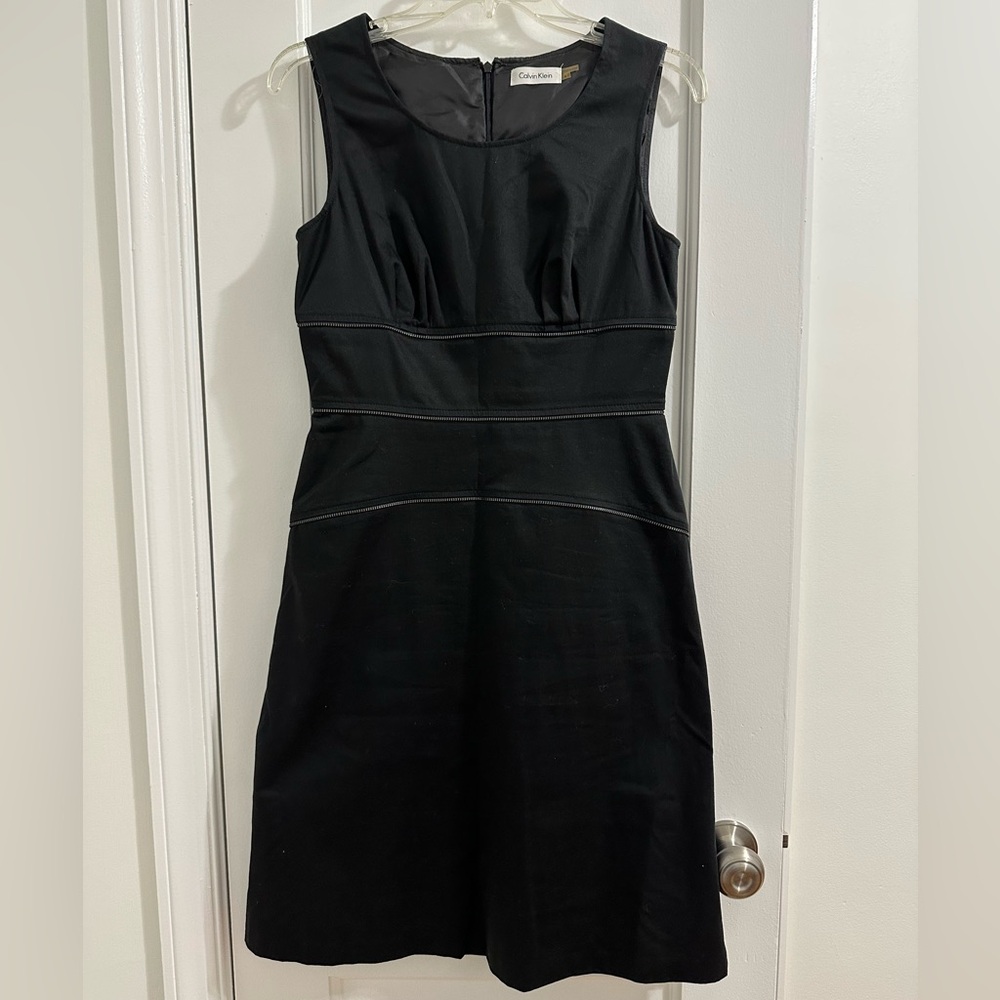 Calvin Klein Dress with Seam and Zipper Accents
